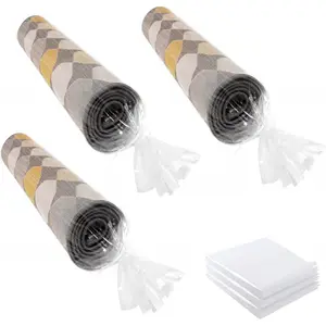 3 Count Giant Plastic Rug Storage Bag 26"W x 130"L Carpet Storage Bags Fits Rug up to 9'x12' for Indoor Outdoor Carpet Storage, Moving and Shipping