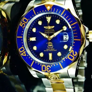Invicta Men’s 47mm Automatic Grand Diver Watch - Brand New, Blue Dial, Two-Tone Design