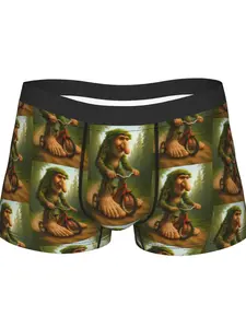 Brain Rot Brr Brr Patapim Meme Italian Brainrot Underwear Polyester Briefs Underpants Boxer Bear Graphic