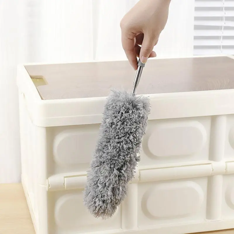 Multi functional extendable long handle household fiber dust collector