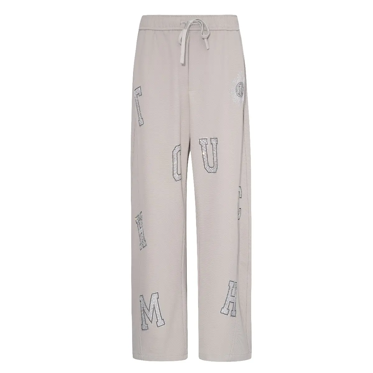 TCH - Light Grey Pants Letter Hot Diamond Female