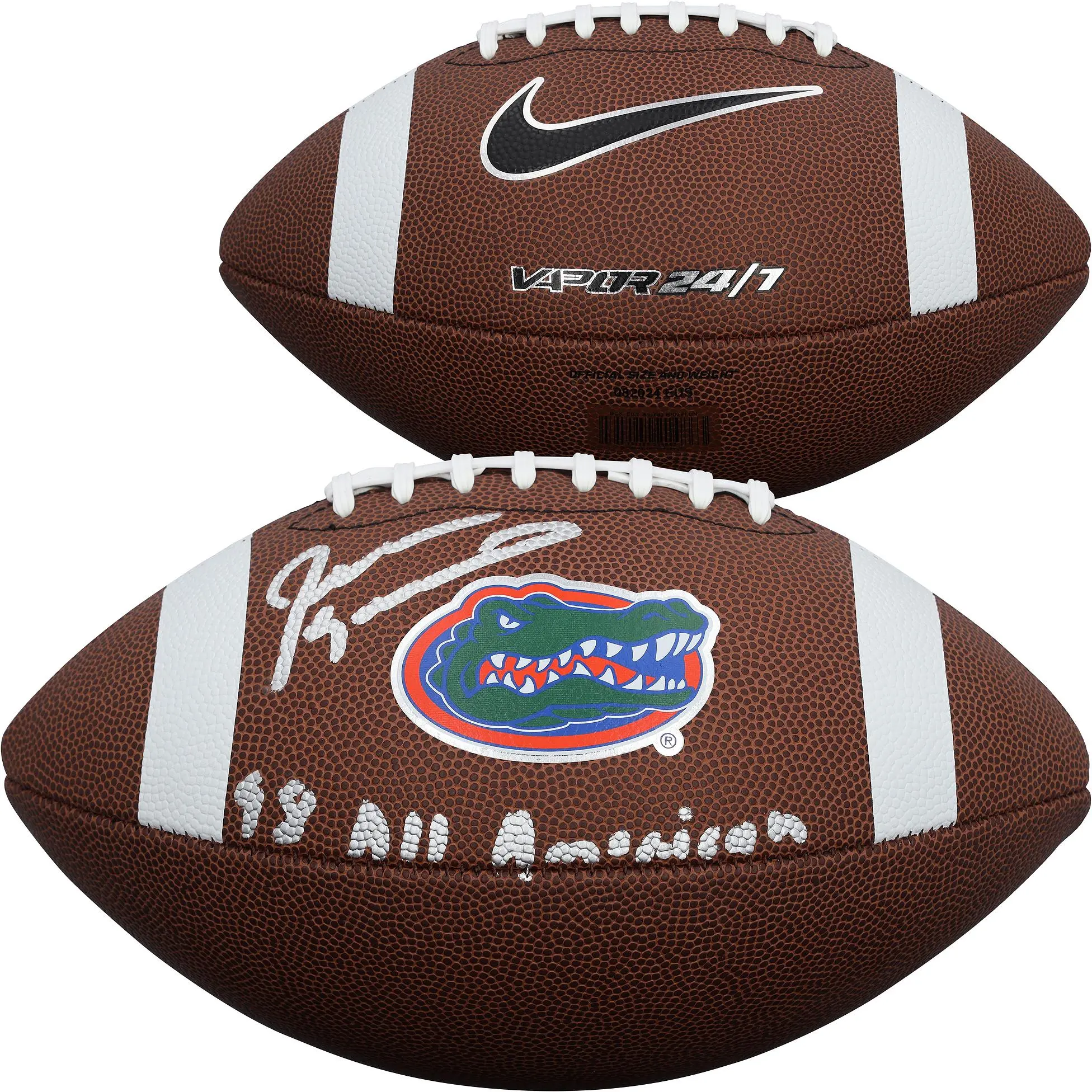 Jevon Kearse Florida Gators Autographed Nike Replica Football with "98 All-American" Inscription - Fanatics Authentic Certified