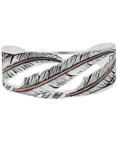 Montana Silversmiths Women's Wind Dancer Pierced Feather Cuff Bracelet - Bc4222rg