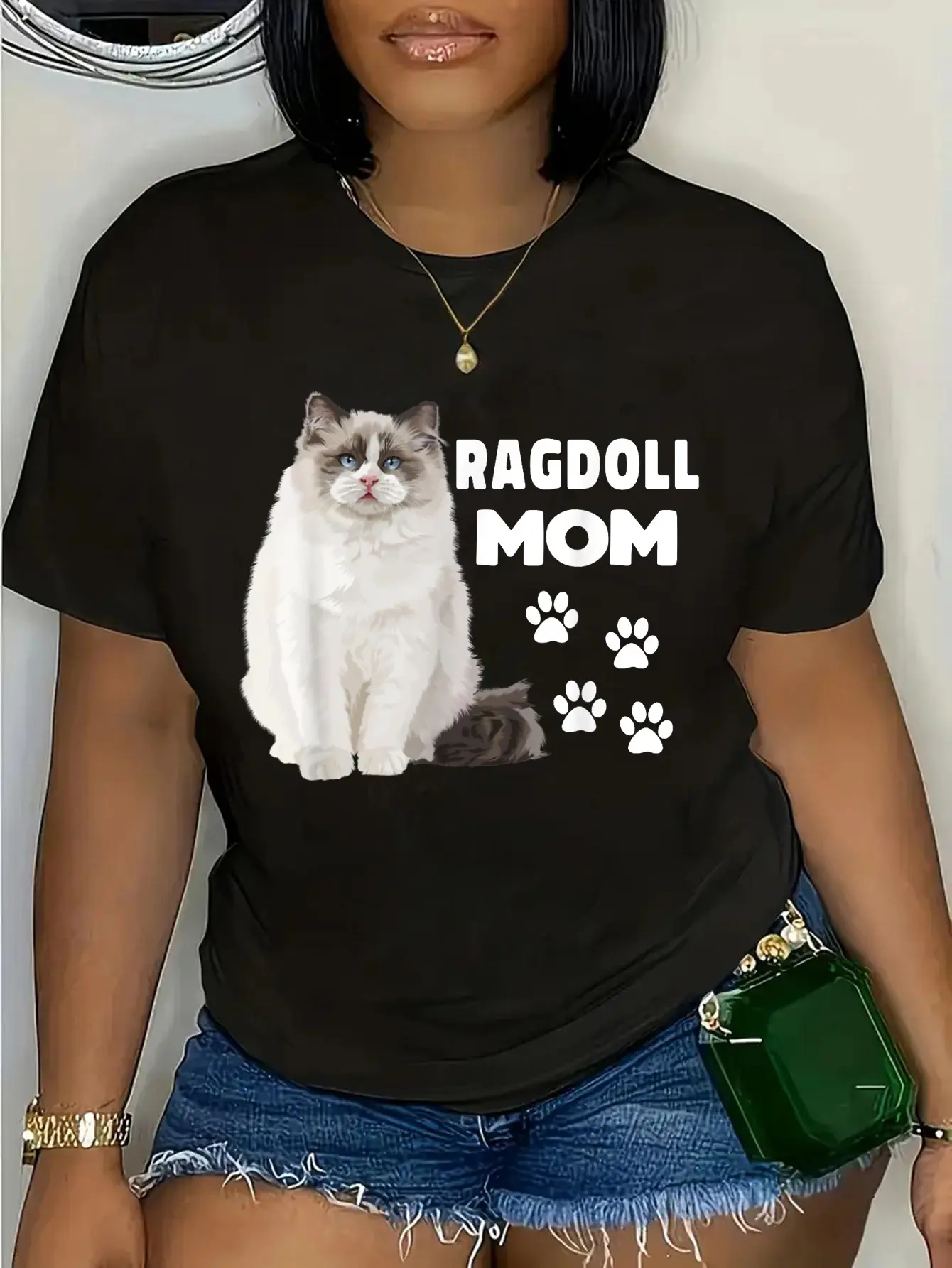 100% Cotton Ragdoll Cat Mom Ragdoll Mom Cat Lover T-Shirt