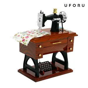 UFORU Vintage Mini Sewing Machine Style Plastic Music Box, Desktop Ornament & Decor Toy, Home Decordealsforyou#SummerWins#Father's Day