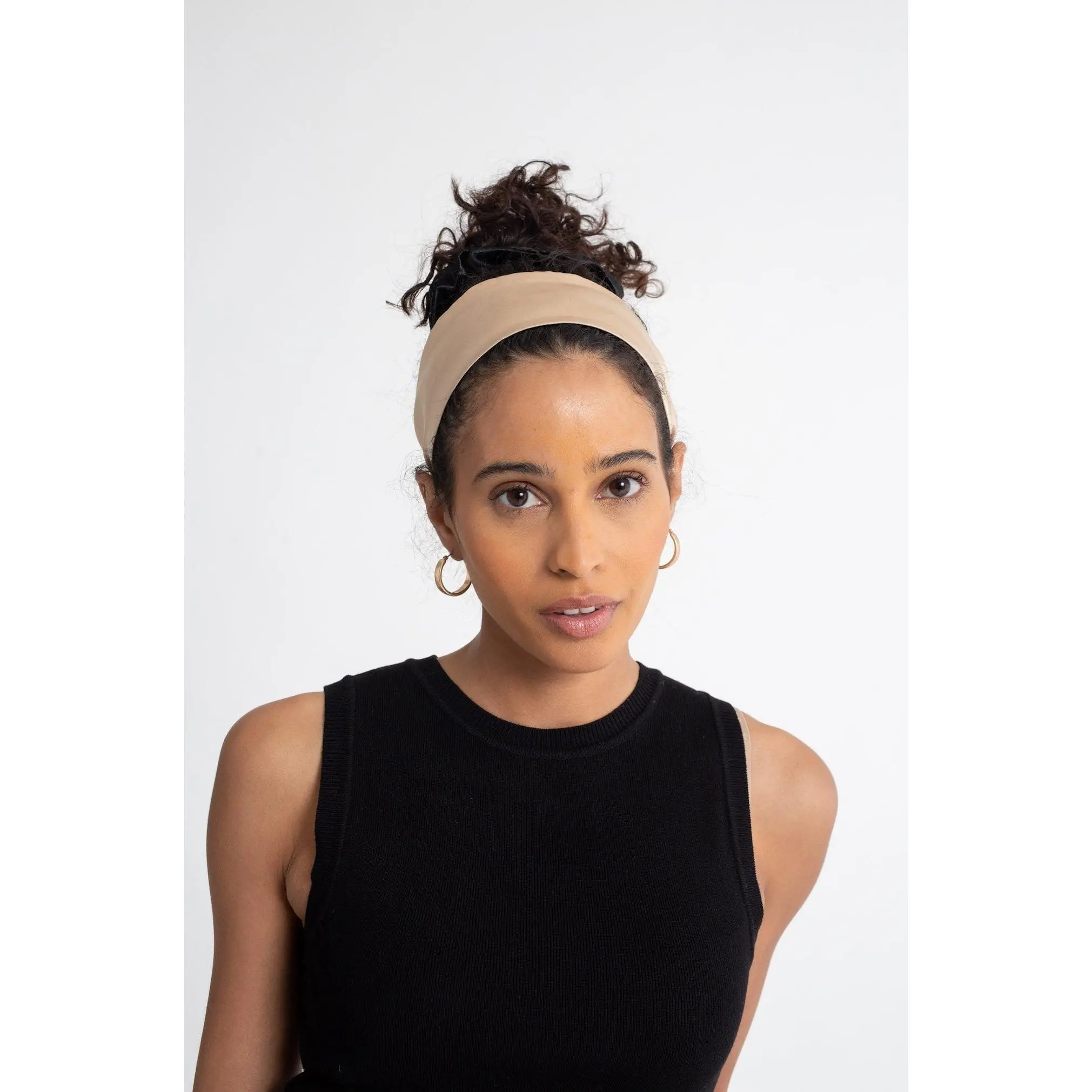 All-Silk Elastic Soft Walnut Headband, Fashion Hair Accessory, Elastic Headbands