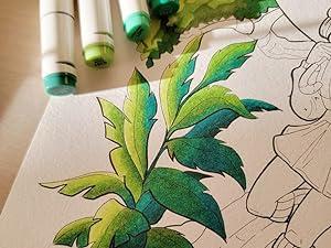 Ohuhu Oahu Alcohol Markers: Chisel and Fine Dual Tips - 40 Colors - AP Certificated Double Tipped Art Marker Set for Artists Adults Coloring Illustration -Refillable - Oahu Series of Ohuhuart