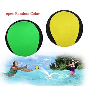 2 Counts Water Bouncing Balls, Tpr Fabric Stretch Balls for Beach Fun, Outdoor Swimming Pool Toys and Fitness Games