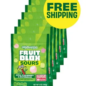NEW! HURRY! 6 BAGS! Unspeakable Fruit Blox Sours, 5 oz