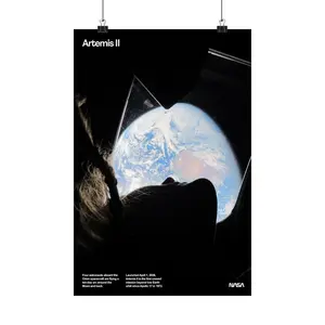 (NO ICLUDE FRAME) NASA Poster, Artemis II Earth Photo: Blue Marble Print, Reid Wiseman Space Art, NASA Gift, Planet Earth Poster, Framed Print