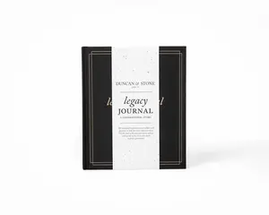 DUNCAN & STONE PAPER CO Legacy Journal Tell Me Your Story Keepsake for Life & Family Memories Classic Interactive Notebook with Guided Prompts and Family Sections