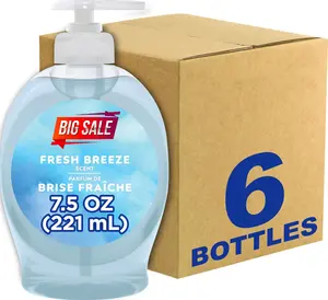 Fresh Breeze Liquid Hand Soap | Rich Lather Hand Wash for Soft & Clean Hands | 7.5 fl oz, Pack of 6