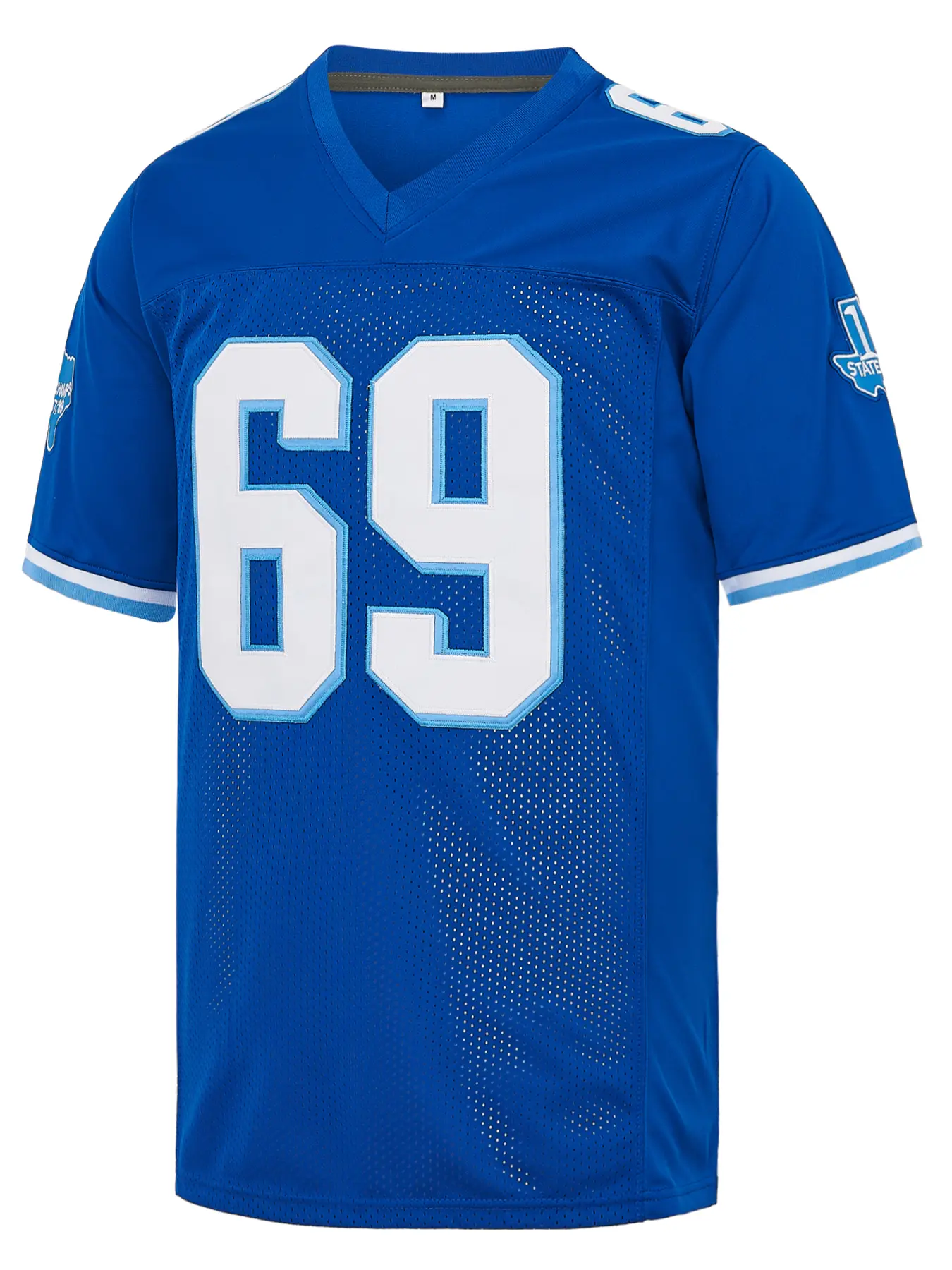 Male #69 Billy Bob Embroidered Athletic Jersey - West Canaan Coyotes Football Varsity Blues Movie-Inspired Embroidered Uniform Top, Quick Dry Professional Sports Shirt for Football Games, Available in XXXL