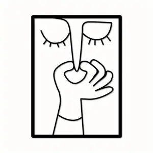 Bathroom Wall Decoration, Fun Metal Line Art, Quirky Design, Abstract Face Design, Artistic, Adds a Touch of Whimsy to Your Bathroom