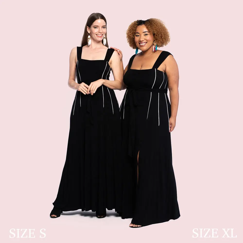 MAEVE DRESS - BLACK / SILVER MAEVE DRESS - BLACK / SILVER