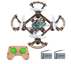 Diy Mini Wooden Drone，RC Quadcopter Building Kits for Kids or Beginner, School Educational Science Kits，Remote Control drone, for Boys & Girls and Teens, ideal Gift for Beginners