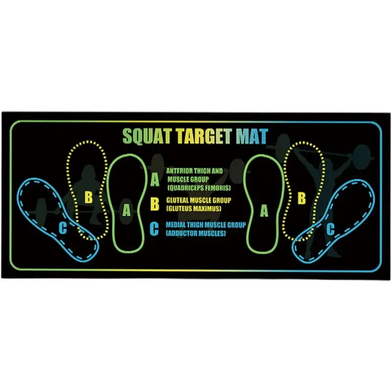 Unisex Durable Fitness Mat - Compact Strength Training Mat with Precise Zoned Zones, Non-Slip Rubber for Home Gym Beginners, Squats, Lunges, Durable Mat