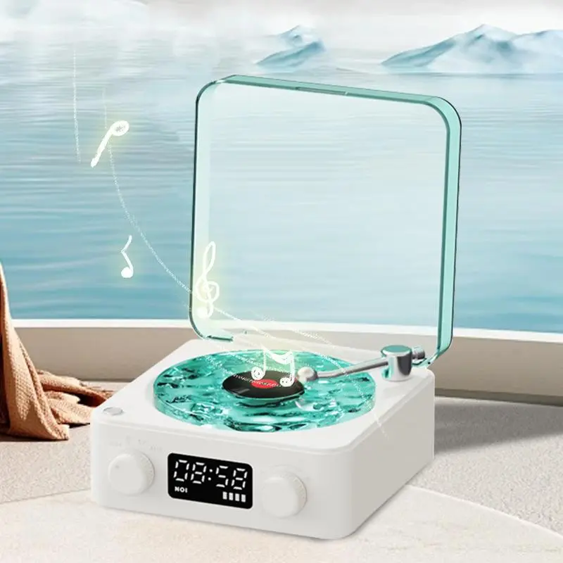 Wireless Portable The Waves Vinyl Player Mini altoparlanti portatili per il sonno retrò luci RGB regolabili per l'ufficio della camera da letto Wireless Portable The Waves Vinyl Player Mini altoparlanti portatili per il sonno retrò luci RGB regolabili per l'ufficio della camera da letto