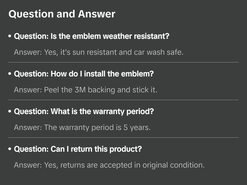 One SUPERCHARGED Emblem fits Dodge Durango Charger Challenger Trackhawk Badge