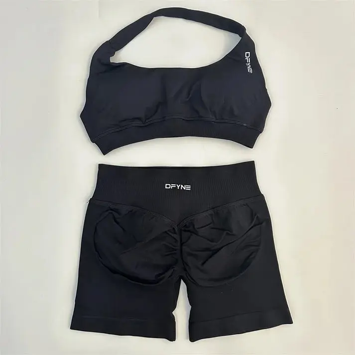 Midnight black Shorts & Bra Set