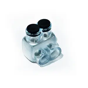 Platinum & NSI Industries  2-Port Clear Multi-Tap Pre-Insulated Connector, 4-14 AWG, Bag, Aluminum Body, Chemical Resistant, Hex Key Install