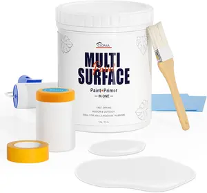 All-in-One Paint Kit, 32 Oz - Furniture and Cabinet Paint for Interior/Exterior - No Sanding, Quick Drying - Water Based Multi Surface for Wood, Walls, Metal, and More