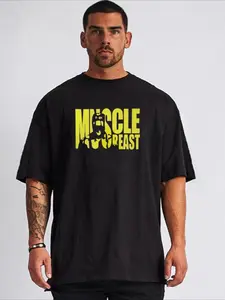 Graphic Muscle Beast Men TShirt Streetwear Athleisure Black Unisex Mens Womens Fashion Tees