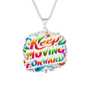 Keep Moving Forward Photo Pendant | Custom Cut Photo Pendant