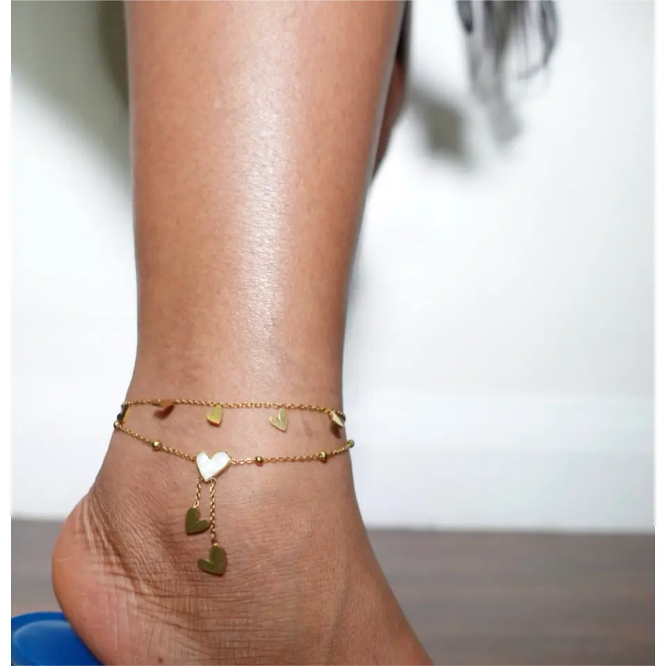 Amiga Heart Pendant Danity Anklet