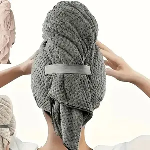 Large Quick-dry Hair Towel Cap for Adults, Absorbent Long Hair Bath Hat with Elastic Band, Hair Drying Towel, New Style Head Wrap for Women, Hair Turban Towel