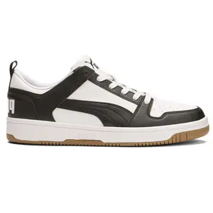 PUMA Mens Rebound Layup Lo Lace Up Sneakers Shoes Casual - Black, White