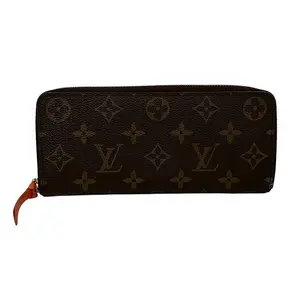 Pre-owned Louis Vuitton Canvas Small Leather Goods Portefeuille Clemence Monogram Long Wallet