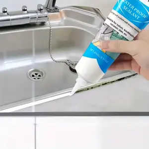 Waterproof Tile Grout Sealant, Waterproof Formula, Kitchen and Bathroom Sink Gap Filler, Odorless Easy to Use Adhesive, Durable Tile Repair, Anti Leak