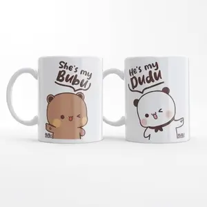Bubu Dudu Couple Mug Set | Kawaii Bear Matching Coffee Cups Couple mug