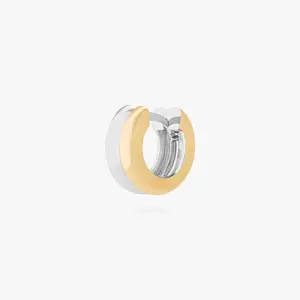 Studs Two Tone Chunky Huggie