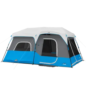 9 Person Lighted Instant Cabin Tent