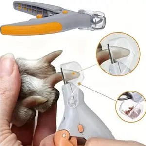 LED Light Pet Nail Clipper 5X Magnification Trimmer for Cats Dogs Scissor Safe Vets Recommended Grooming Tool with Super Bright LEDs for Precise Nail Trimming PetCare