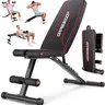 OPPSDECOR Adjustable Steel Frame Strength Training Bench - Home Gym Kit, 660lbs Load Capacity, 8 Backrests, Adjustable Non-Slip Foot Caps, for Abs, Chest, Arms & Resistance Training, Compact Foldable for Small Space Apartments, Easy Storage, SummerWins