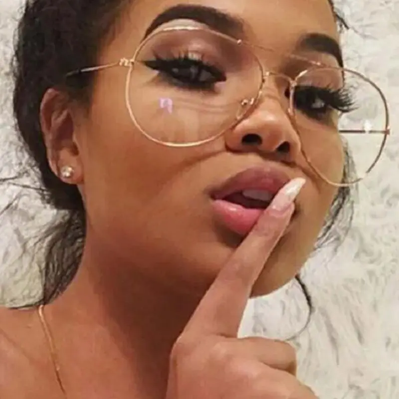 Women's Fashion Stylish Metal Frame Glasses, Stylish Eyewear, Classic Retro Pilot Style, Suitable for Business, Beach & Vacation, Trendy Vintage Eyeglasses