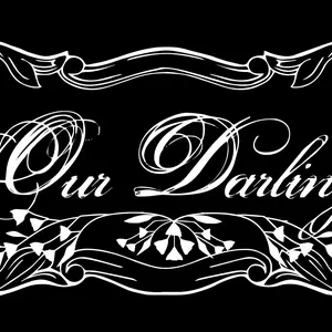 Our Darling Logo Tote - Black Tote with Decorative Design and Floral Accents