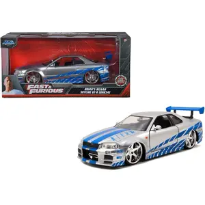 Jada Toys Nissan Skyline GTR R34 Silver 1:24 Scale