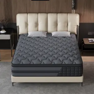【EVLWEL】10/12/14 Inch Twin, Full, Queen, King Mattress Memory Foam And Spring, Hybrid MattressMedium Firmness, Lumbar Support, For Home Rooms Hotels, Boxed Halloween ChristmasGift Furniture Ergonomic mattress queen size mattress beds mattress included