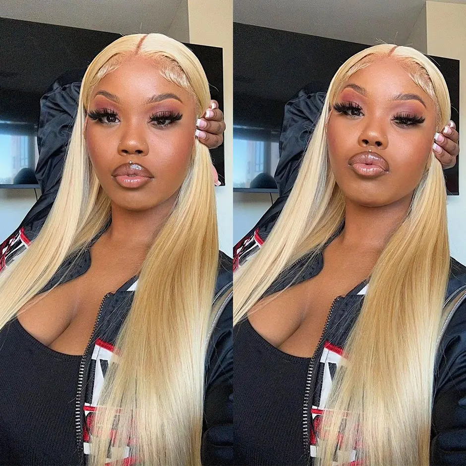 Moreface Beauty 613 6*4 Lace Wig Human Hair Straight Blonde Lace Wigs 613 Lace Closure Wig Human Hair Blonde Wig 613 Straight Lace Wig