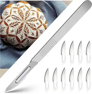 Premium Sourdough Bread Lame & Scoring Tool with 10 Ultra-Sharp Blades Ergonomic Design for Artisan Baking High-Quality Stainless Steel Blades Rust-Proof Durable Blades