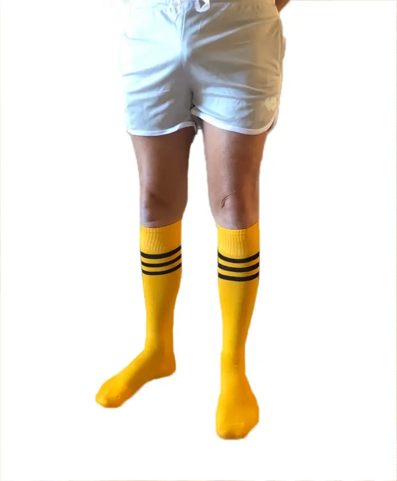 Athletic tube sock with 3 stripes 80's classic old school socks Size 10-13 Cotton