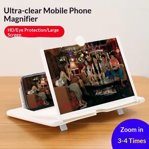 Mobile phone tablet TV screen amplifier eye protection video student artifact high definition anti-radiation magnifying glass bracket