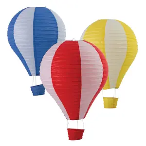 15" x 24" Hot Air Balloon Hanging Paper Lanterns - 3 Pc.