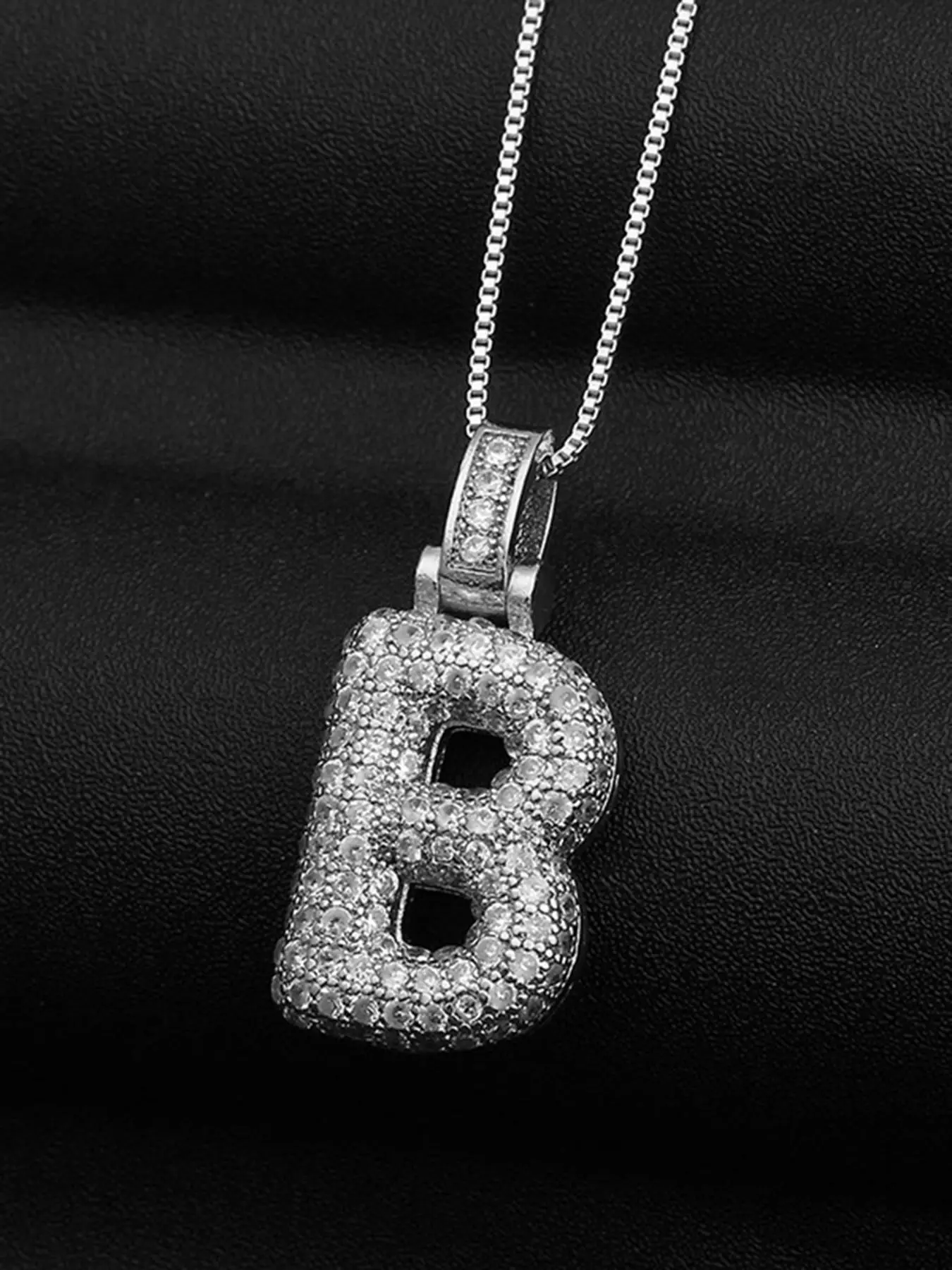 Fashion Rhinestone Decor Letter Pendant Necklace for Party, Daily Clothing Decor, Summer Trendy All-match & Exquisite Jewelry for Birthday Gift, I Lov