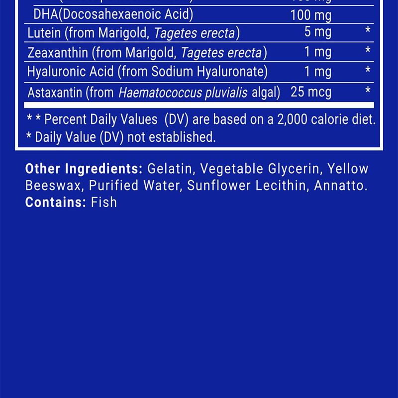 Pure Pulse Vision Care Eye Support Dietary Supplement for US Customers - 60 Count Bottle