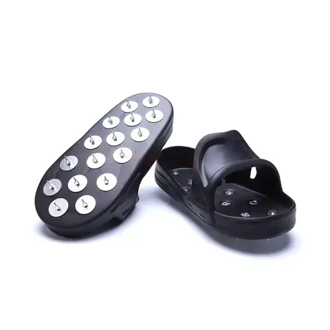 Spiked Epoxy Application Walking Shoes - 1 Pair Steel Footwear Slide, Tools & Hardware for Polyurea Resin Floor Coating, Prevents Marks & Bubbles